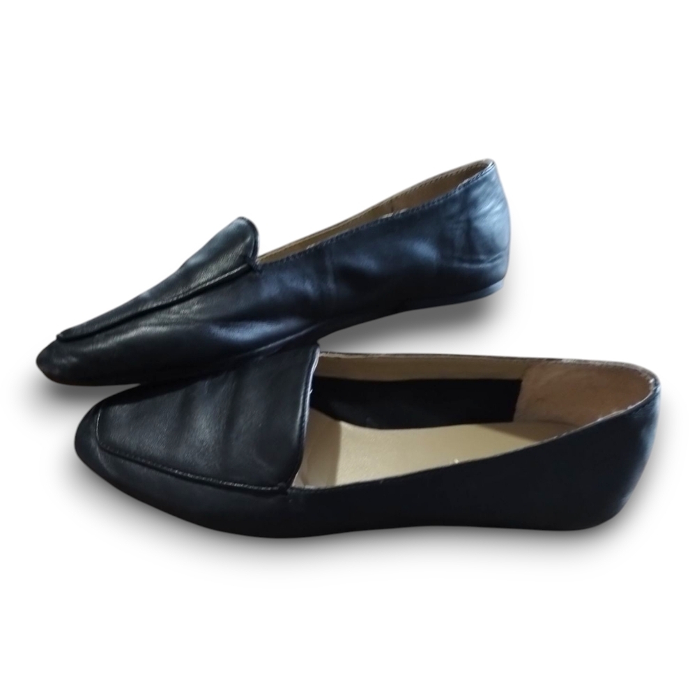 Enzo Angiolini Black Soft Leather Flats